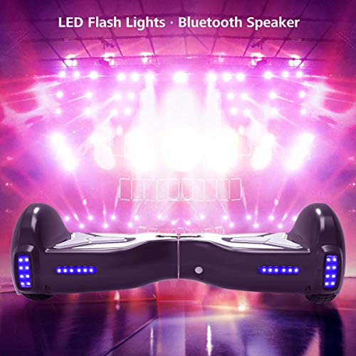 TOMOLOO Hover Boards for Kids, Hoverboard Adult with Bluetooth Speaker and LED Light, 6.5" Two Wheels Self Balancing Hoverboard Electric Scooter