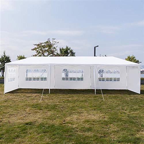 Lovinland 10' x 30' Outdoor Tent Party Canopy Tent, Patio Gazebo Sun Shelter with 5 Removable Sidewalls