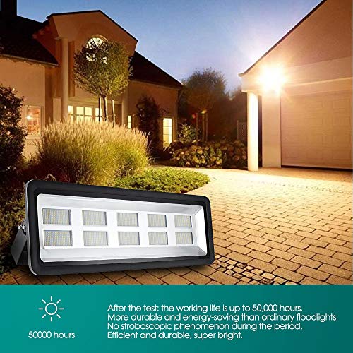 1000W Led Floodlight,Led Exterior Flood Lights,Led spotlights Getseason Warm White Outdoor and Indoor IP65 Waterproof Security Light for Garage, Garden, Lawn and Yard