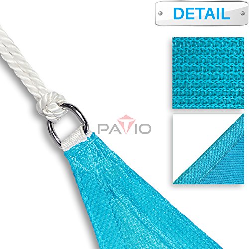 Patio Paradise Turquoise 19x24x31 Sun Shade Sail Canopy Awning Fabric Cloth Screen - UV Block UV Resistant Heavy Duty Commercial Grade - Outdoor Carport - We Make Custom Sizes