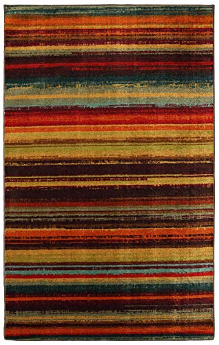 Mohawk Home New Wave Boho Striped Printed Area Rug, 7'6x10', Rainbow