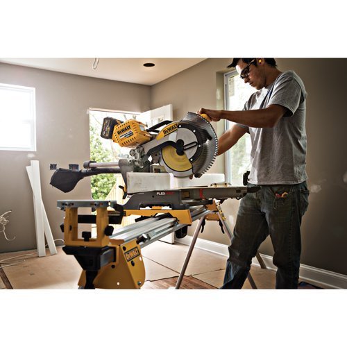 DEWALT DHS790AT2 FLEXVOLT 120V MAX Corded / Cordless 12" Double Bevel Compound Sliding Miter Saw (includes 2 Batteries & Fast Charger)