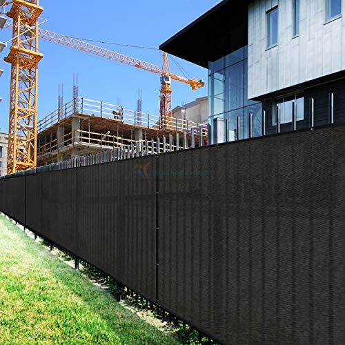 TANG Sunshades Depot 8'FTx60'FT Black Privacy Fence Screen Temporary Fence Screen 150 GSM, Heavy Duty Windscreen Fence Netting Fence Cover, 88% Privacy Blockage Excellent Airflow 3 Years Warranty