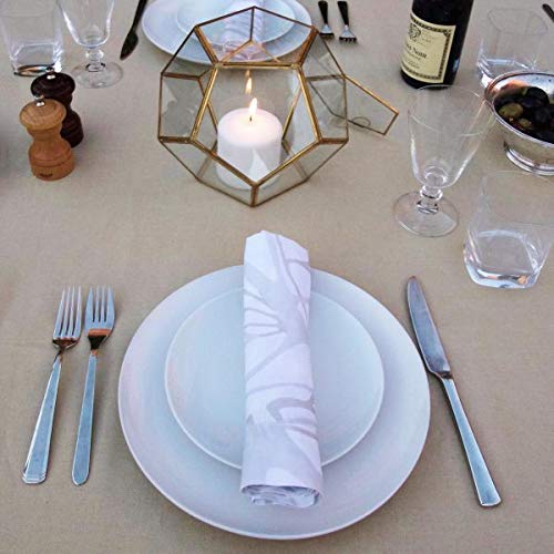 Huddleson Camel Gold Pure Linen Tablecloth 72x72 Square