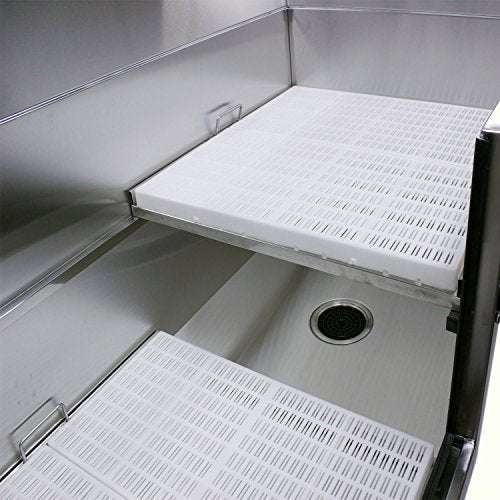 Flying Pig Grooming 50" Stainless Steel Pet Dog Bath Tub with Faucet (Left Door/Right Drain), 50 x 27 x 58