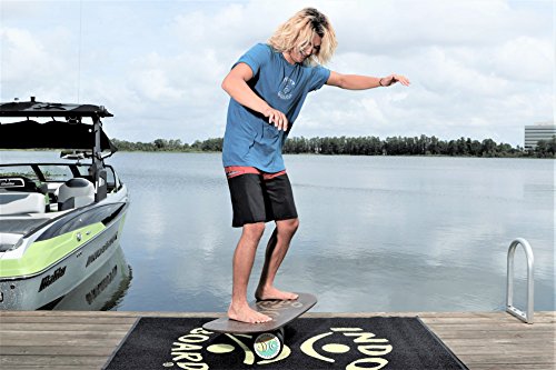 INDO BOARD Rocker Balance Board Package - Mahogany Brown - Improve Balance, Comes with 33" X 16" Non-Slip Deck 6.5" Roller and 14" Cushion