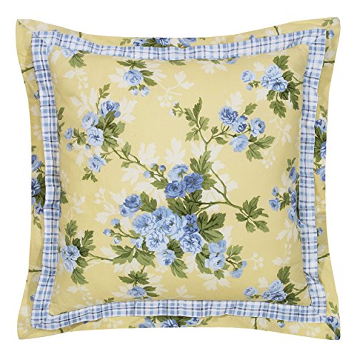 Laura Ashley Home | Cassidy Collection | 5pc Luxury Ultra Comforter, All Season Premium Bedding Set, Stylish Delicate Design for Home Décor, Twin, Soft Yellow