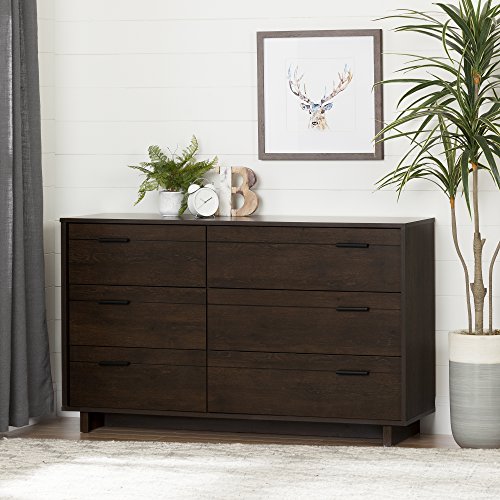 South Shore Fynn 6-Drawer Double Dresser, Fall Oak