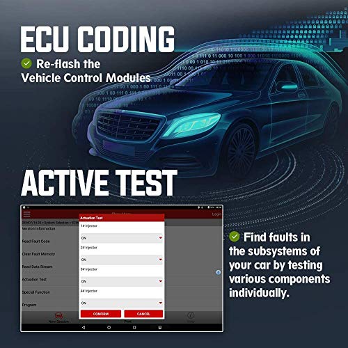 LAUNCH X431 V+ (Upgrade Version of X431 V PRO) Bi-Directional Key ECU Coding Actuation Test Diagnostic Scan Tool with 20 Reset Functions, BMS, ABS Bleeding TPMS Reset Full System 2 Years Free Update