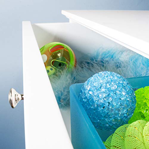 Penn-Plax Cat Walk Furniture: Contemporary Home Cat Litter Enclosure - Storage Drawer, Inner Shelf, and Shutter Style Door - White
