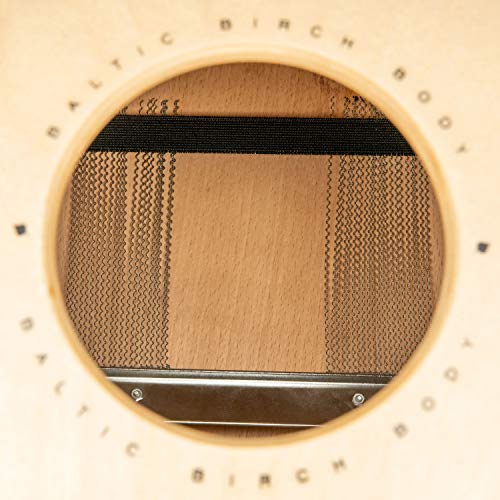 Meinl Cajon Box Drum with Pedal Activated Snare - NOT MADE IN CHINA - American White Ash Frontplate / Baltic Birch Body, Snarecraft Professional, 2-YEAR WARRANTY (SCP100AWA)