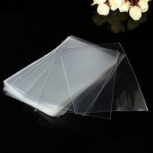 100 Pcs 10 in x 6 in(1.4mil.) Clear Flat Cello Cellophane Treat Bags Good for Bakery, Cookies, Candies