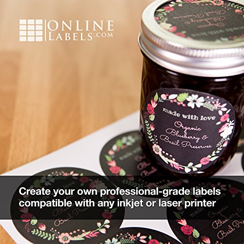 2.5 Inch Round Labels - Pack of 12,000 Circle Stickers, 1,000 Sheets - Inkjet/Laser Printer - Online Labels