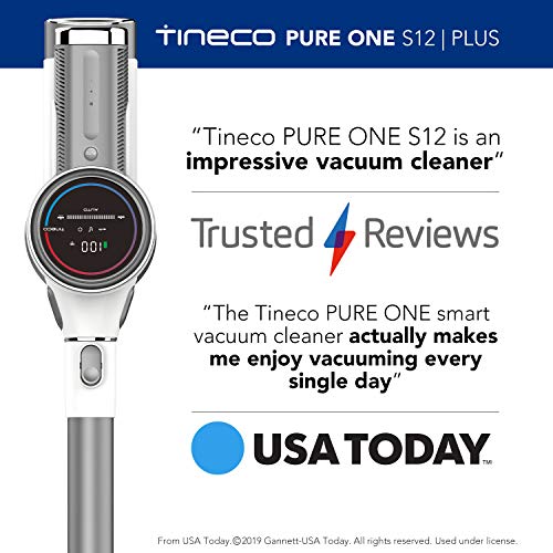 Tineco Pure ONE S12 Plus Cordless Stick Smart Vacuum Cleaner, Optimized Ultra Powerful Suction & Long Runtimes, Excellent for Multi-Surface & Pet Hair Cleaning with LED Hard Floor Soft-Roller Brush