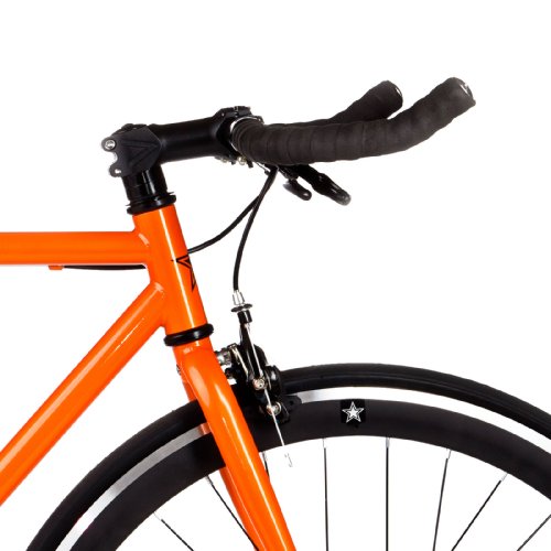 Big Shot Bikes Havana Orange Fixie Track Bike Fixed Gear for Men & Women Rider Height 5'2" to 5'7" Small