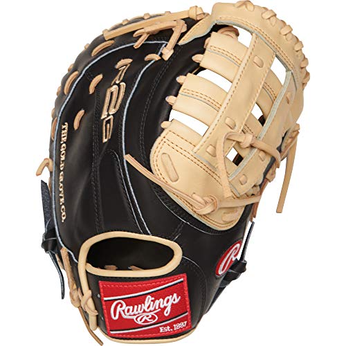 Rawlings Heart of The Hide R2G Baseball Glove, Black/Camel, 12.5 inch, Modified Pro H Web, Right Hand Throw