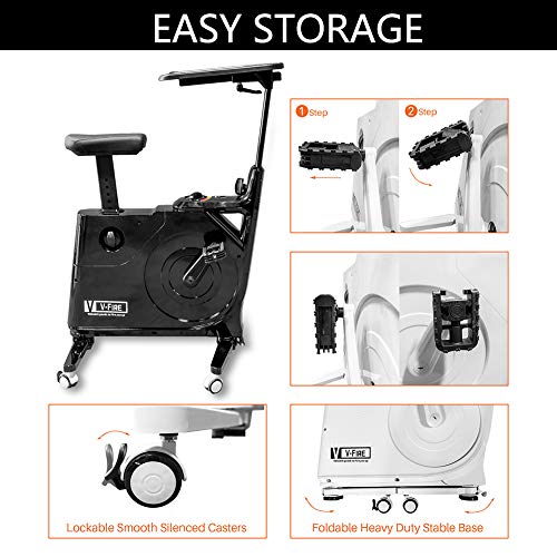 Fit Right 8 Level Magnetic Resistance Cardio Exercise Bike W/ Desk Standing Stationary Bike Adjustable Seat 285lb Max