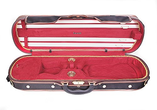 Tonareli Deluxe Violin Case - 4/4 Red - VNDLUX1001