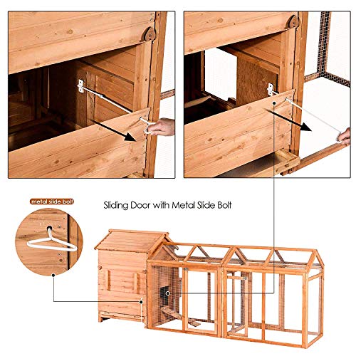 Lovupet Outdoor Wooden Chicken Coop Nest Box Hen House Cage Poultry Pet Hutch Garden Backyard Cage 0319