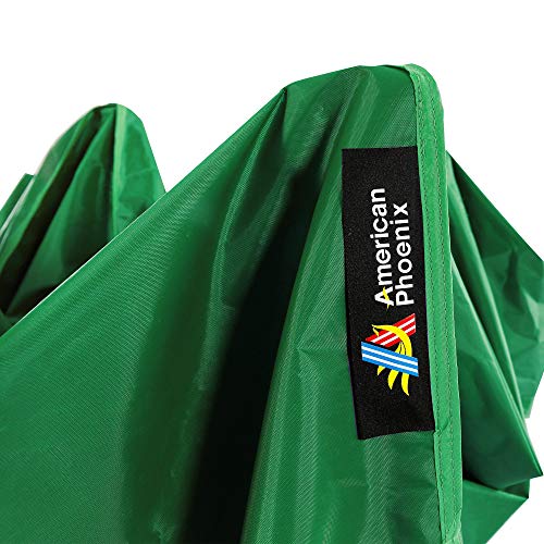 AMERICAN PHOENIX Canopy Tent 10x20 Ez Pop Up Instant Shelter Shade Heavy Duty Commercial Outdoor Party Tent (10x10FT (Black Frame), Green)