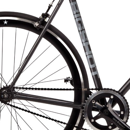 Big Shot Bikes Dublin Black Fixie Track Bike Fixed Gear Men Women Rider Height 5'11" to 6'3" Large