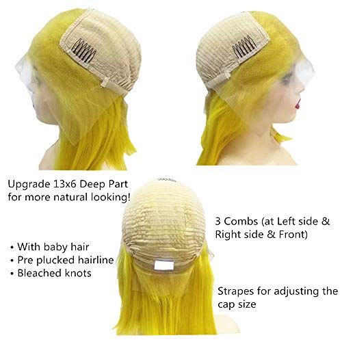 Lace Front Bob Wigs Human Hair 180% Density Blunt Cut Short Straight Bob Full Thick Ends Glueless Lace Frontal Side Part Bob Bleached Knots with Natural Hairline