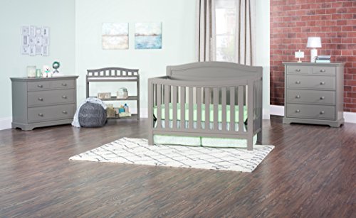 Child Craft Dresden 4-in-1 Convertible Crib, Cool Gray