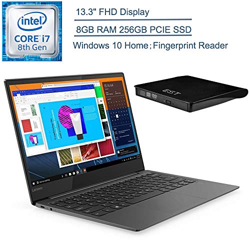 2020 Lenovo 13.3in Laptop Intel Core i7-8565U 8GB RAM, 256GB Win 10 Home External ODD and HDD Device