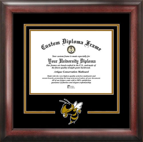 Campus Images NCAA Georgia Tech Yellow Jackets Spirit Diploma Frame 14 x 17 Inches Mahogany