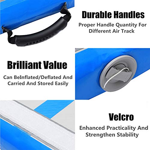 MELCHEF 10ft/13ft/16ft/20ft Air Track Tumble Mat Inflatable Gymnastics Mat Tumble Track Air Track Mat Air Track Floor Mats with Electric Air Pump Home Use/Training
