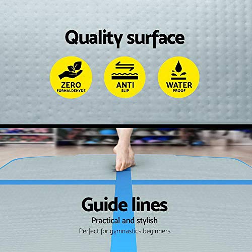 MELCHEF 10ft/13ft/16ft/20ft Air Track Tumble Mat Inflatable Gymnastics Mat Tumble Track Air Track Mat Air Track Floor Mats with Electric Air Pump Home Use/Training