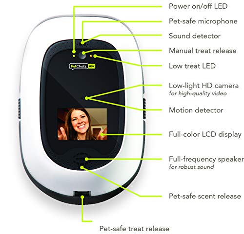PetChatz HDX: New USA Made Premium 2Way Audio&Video Pet Treat Camera, HD 1080p