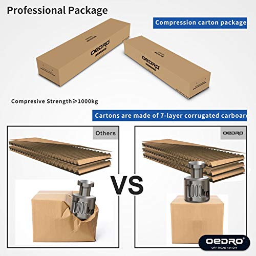 oEdRo 6" Side Step ,Unique Multi-layerTextured Black Running Boards Nerf Bars