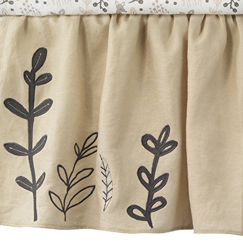 Lambs & Ivy Meadow 3 Piece Crib Bedding Set, Cream/Brown/White