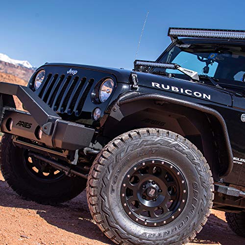 ARIES 1500201 Black Aluminum Front Jeep Wrangler JK Fender Flares