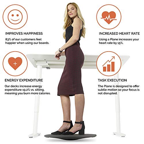 FluidStance Balance Board for Standing Desk | Wobble Board for Under Desk Exercise (Storm)