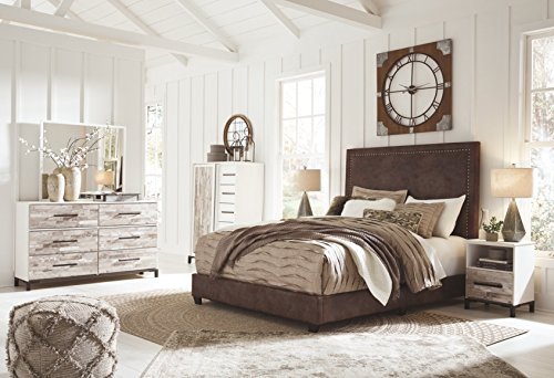 Signature Design By Ashley - Dolante King Upholstered Bed - Contemporary Style - Gray
