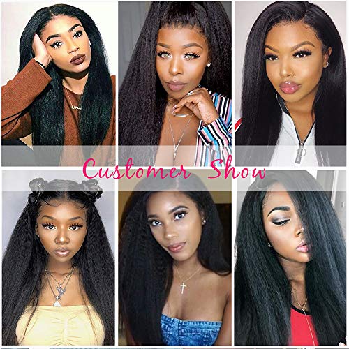 13x4 Lace Front Wigs Human Hair 150% Density Straight Brazilian Human Hair Wigs for Black Women Glueless Pre Plucked Bleached Knots with Baby Hair (18inch, 360 KS)