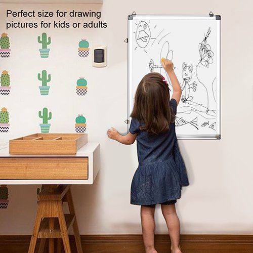 Large 78 x 36 inches Magnetic Dry Erase Board with Pen Tray | Wall-Mounted Aluminum Message Presentation Memo White Board for Office Home and School