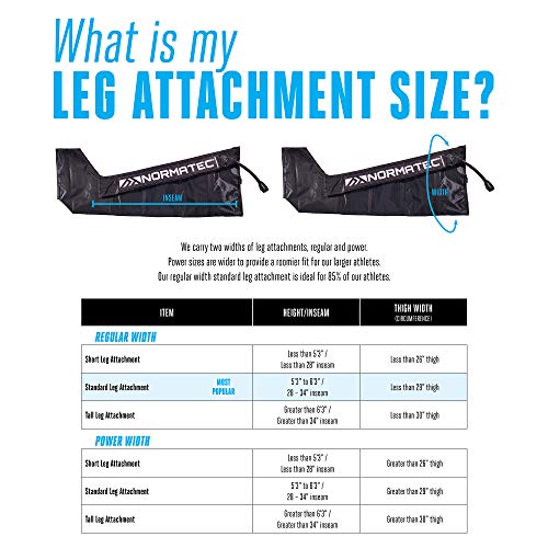 NormaTec Pulse 2.0 Leg and Hip Recovery System Tall Size for Athlete Lower Body Recovery Patented Dynamic Compression Massage Technology