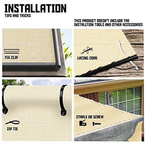 TANG Sunshades Depot 8'x75' Shade Cloth 180 GSM HDPE Brown Fabric Roll Up to 95% Blockage UV Mesh Net for Outdoor Backyard Garden Plant Barn Greenhouse