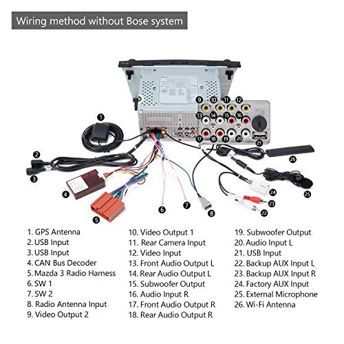 2020 Car Stereo Applicable to Mazda 3 Series Support Apple Car play Android Auto Fast Boot Camera 8 Inch
