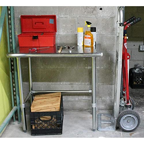 18" x 84" Open Base Stainless Steel Work Table | Residential & Commercial | Food Prep | Heavy Duty Utility Work Station | NSF