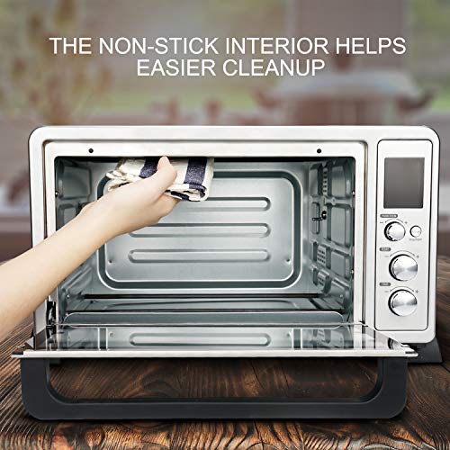 Vestaware Toaster Oven, 27QT Hot Convection&Rotisserie Oven w/ 10 Presets & 6Accessories, Stainless Steel