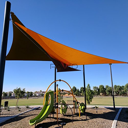 Patio Paradise 23' x 23' x 23' Orange Sun Shade Sail Equilateral Triangle Canopy, 180 GSM Permeable Canopy Pergolas Top Cover, Permeable UV Block Fabric Durable Outdoor, Customized Available