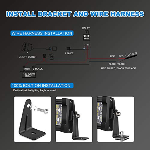 Led Light Bar T-Former 50Inch 936W+ 22Inch 390W Curved Triple Row Combo LED Light Bars Kit + 4Pcs 4in Offroad Driving Fog Lights W/Rocker Switch Wiring Harness Kit for Jeep Tucks Polaris Boats