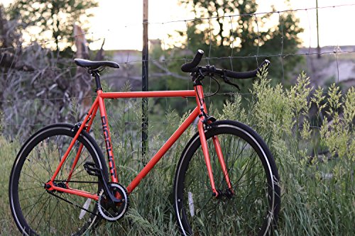 Big Shot Bikes Havana Orange Fixie Track Bike Fixed Gear for Men & Women Rider Height 5'2" to 5'7" Small