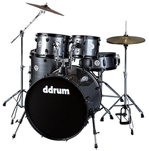 ddrum D2 Player Series Complete Drum Set with Cymbals, Grey Pinstripe