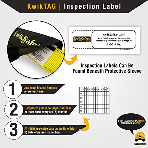 KwikSafety (Charlotte, NC) TYPHOON (4 PACK) ANSI Fall Protection Full Body Safety Harness Personal Protective Equipment Dorsal Ring Side D-Rings Grommet Leg Straps Tool Lanyard Bolt Pouch Construction