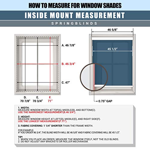 Springblinds 100% Blackout Battery Running Motorized Roller Shade with Remote Control, 68" Wx72 H White, Cordless Polyester Foam Roll Expose Automated Blinds Custom Size Shades Child Safety